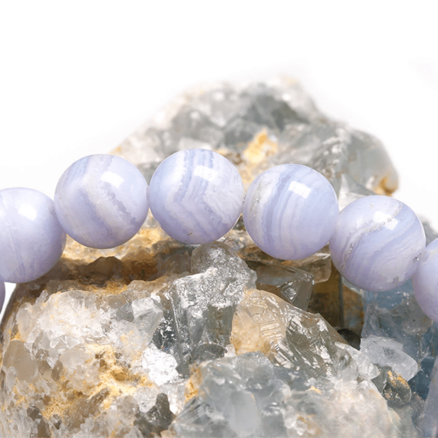 Bracelet en Agate Blue Lace Qualité AAA+