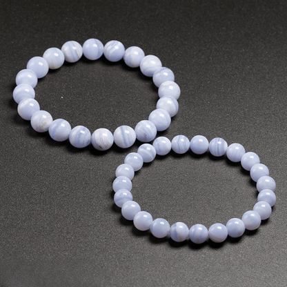 Bracelet en Agate Blue Lace Qualité AAA+