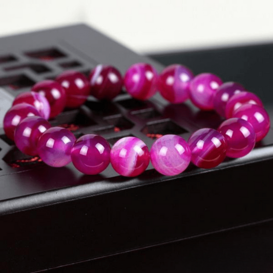 Bracelet en Agate Rose