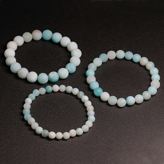 Bracelet en Amazonite Matte Qualité AAA+
