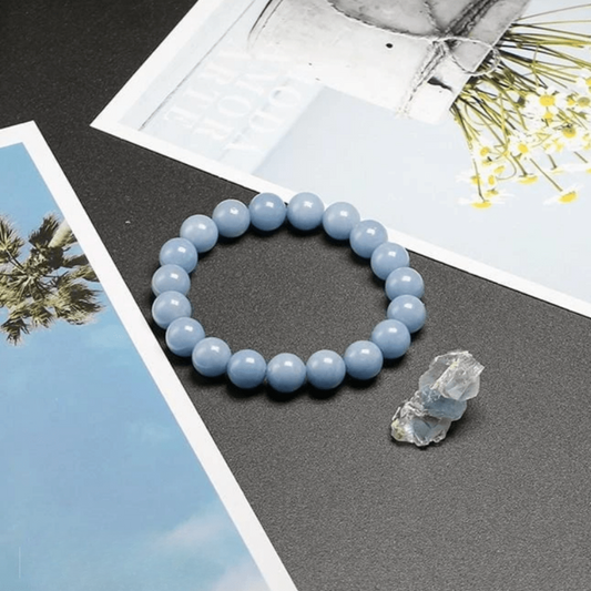Bracelet en Angélite Qualité AAA+