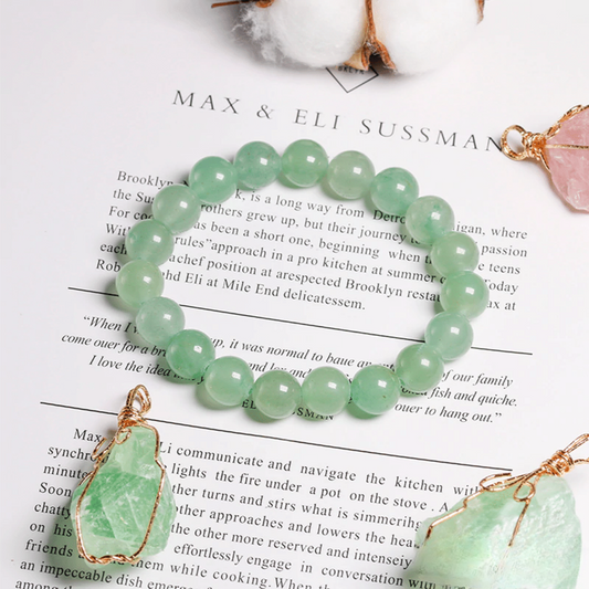 Bracelet en Aventurine Verte Qualité AAA+