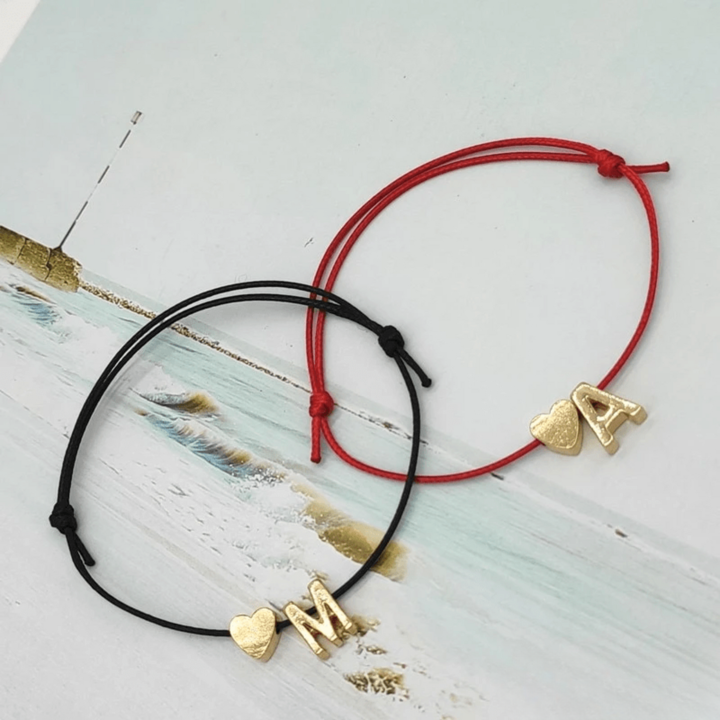 Bracelet en Cordon avec Lettre Initiale