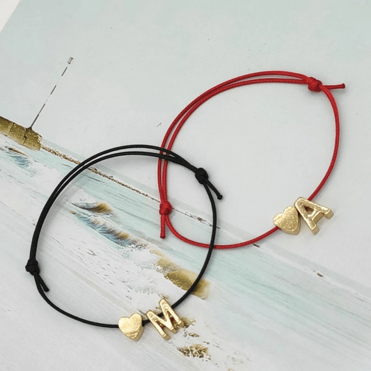 Bracelet en Cordon avec Lettre Initiale