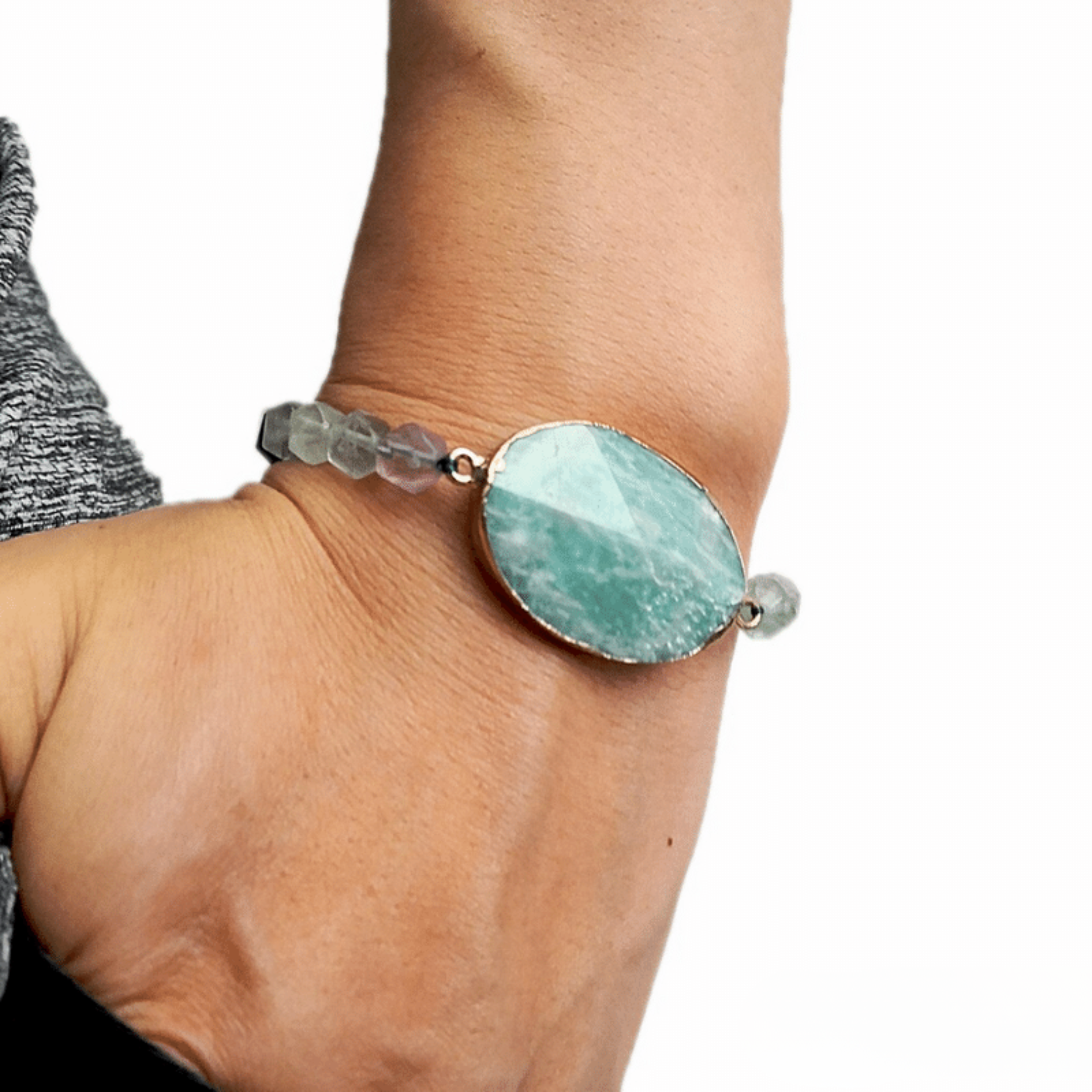 Bracelet en Fluorite et Amazonite