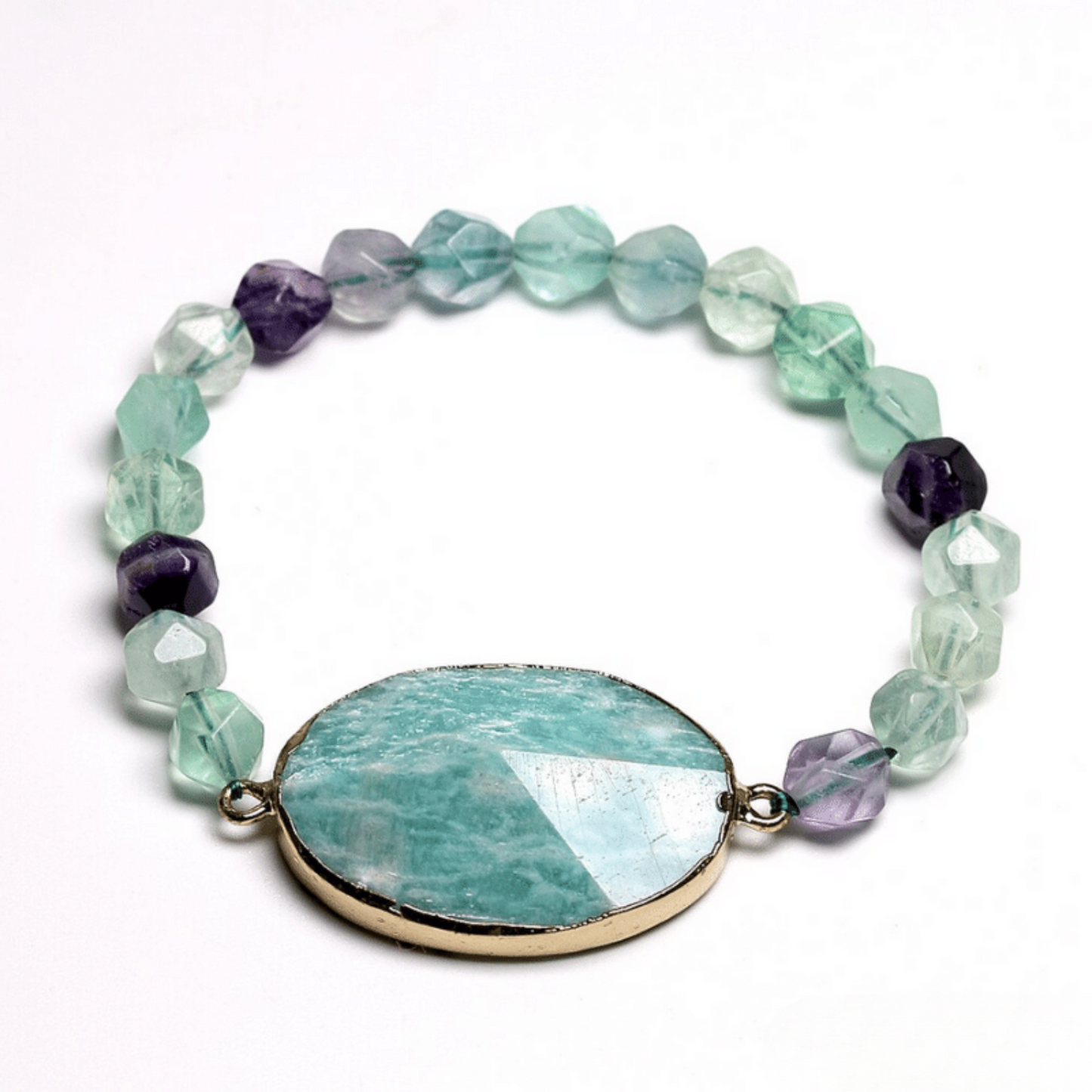Bracelet en Fluorite et Amazonite