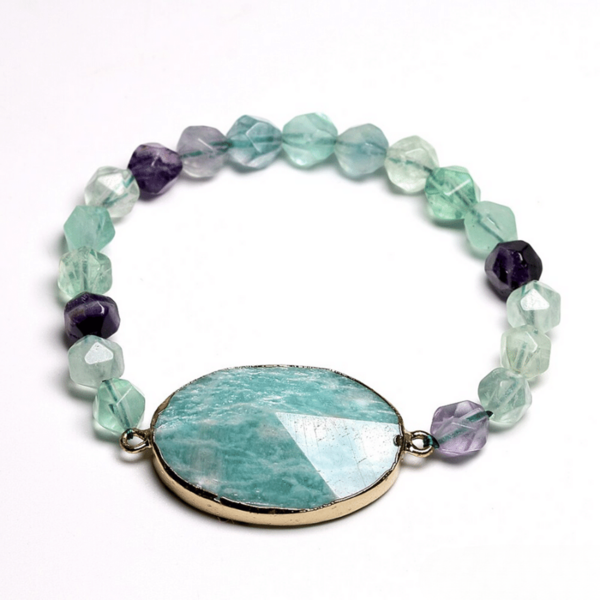 Bracelet en Fluorite et Amazonite