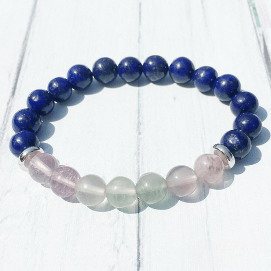 Bracelet en Lapis Lazuli et Fluorite