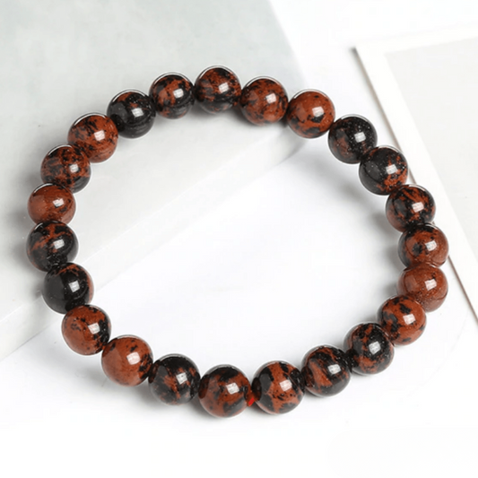 Bracelet en Obsidienne Acajou