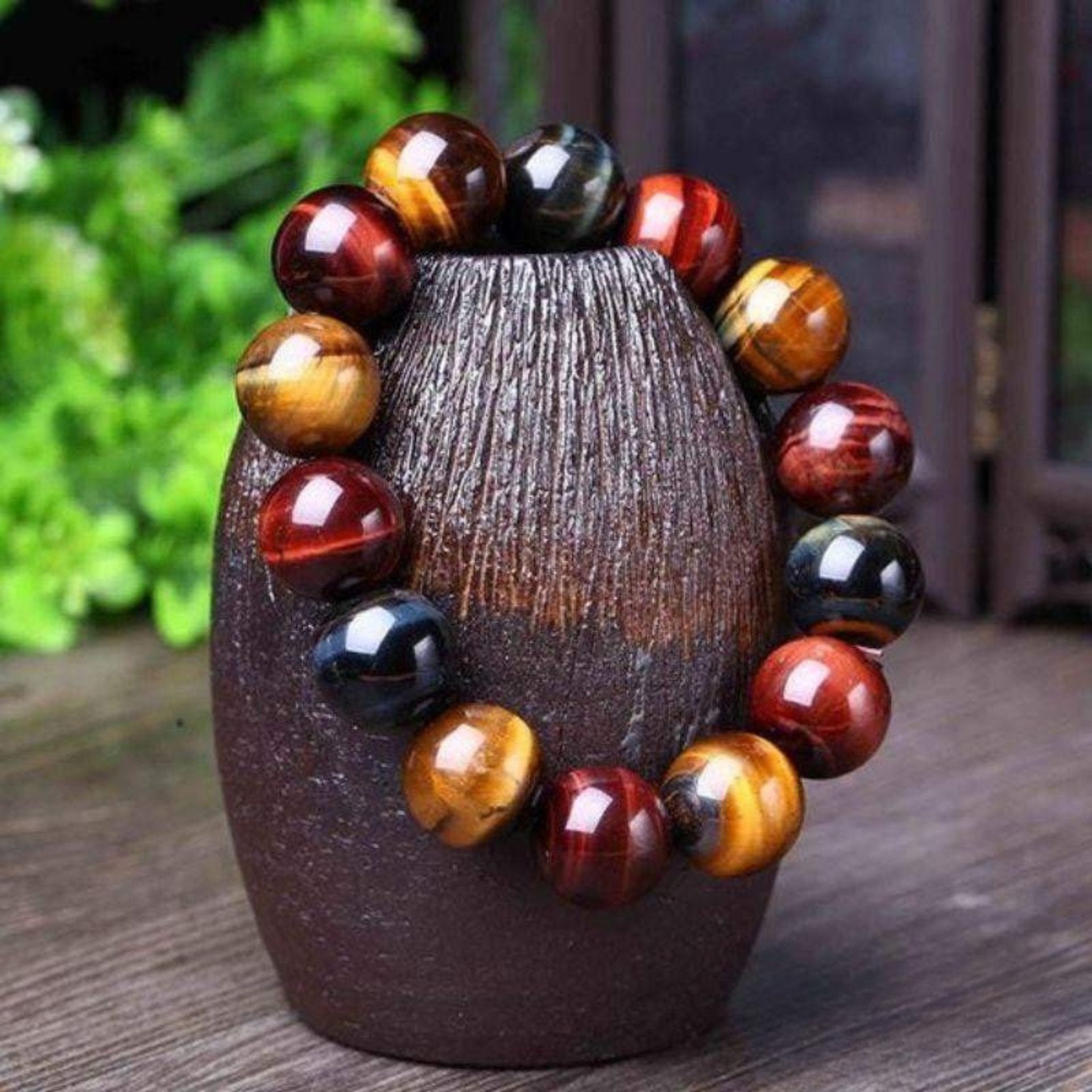 Bracelet en Oeil de Faucon, Oeil de Taureau et Oeil de Tigre