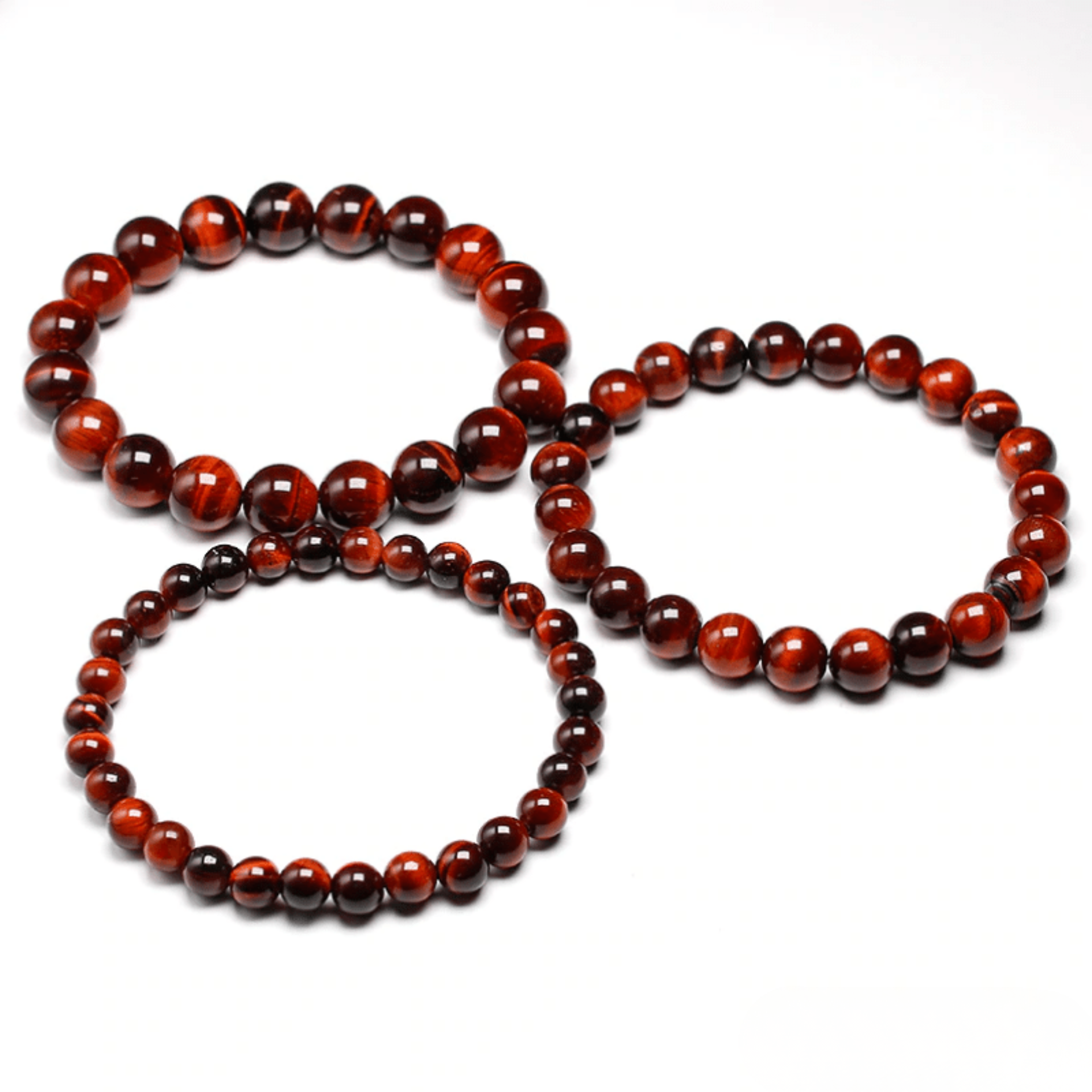 Bracelet en Oeil de Taureau (Oeil de Tigre Rouge)