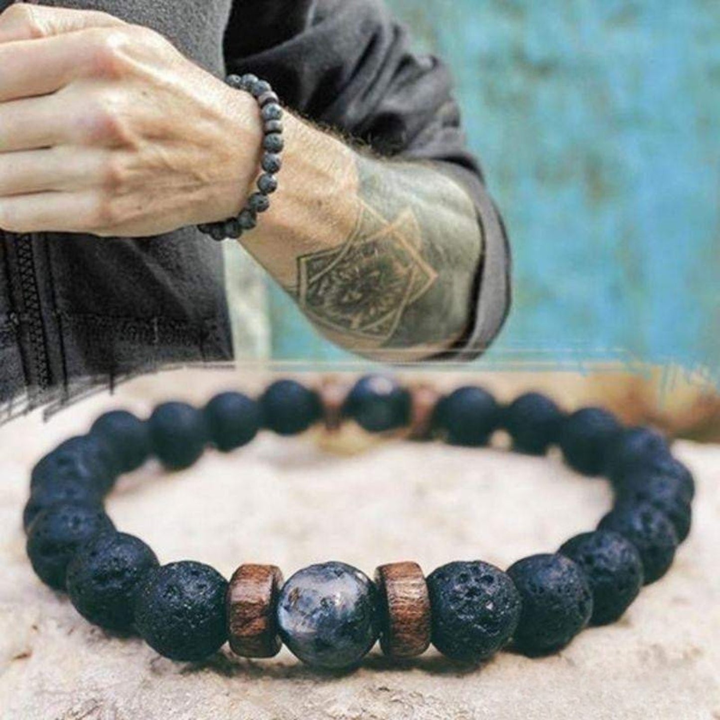 Lava Stone Bracelet for Men and Women