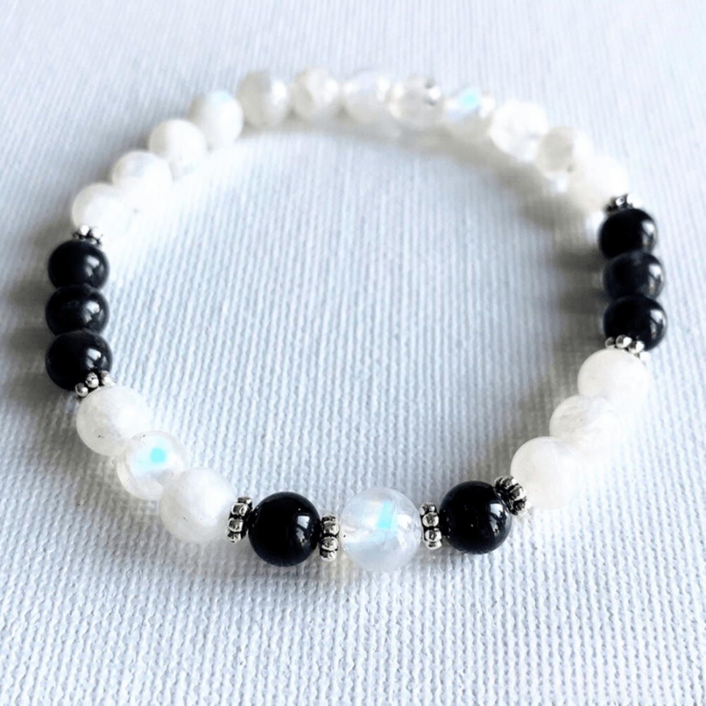 Bracelet en Pierre de Lune et Tourmaline