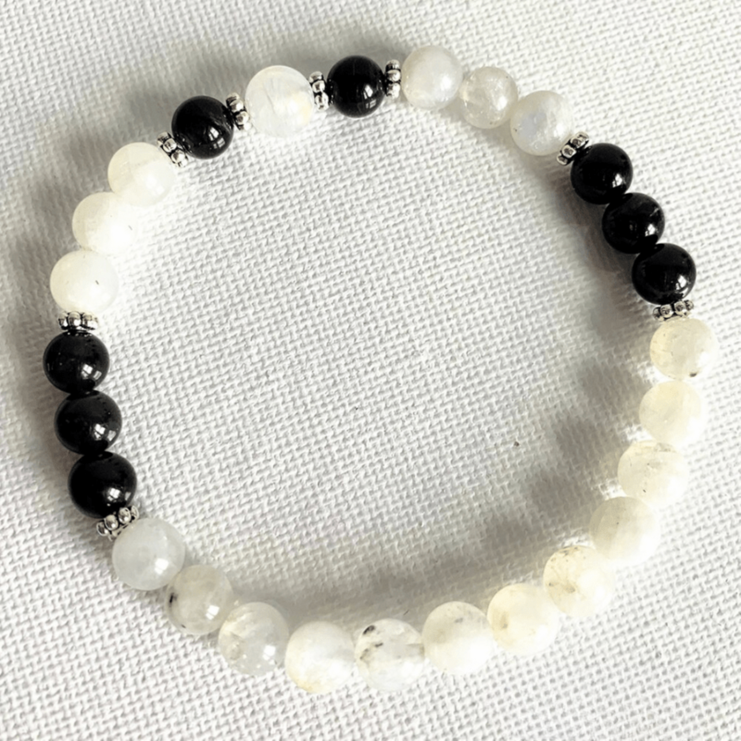 Bracelet en Pierre de Lune et Tourmaline