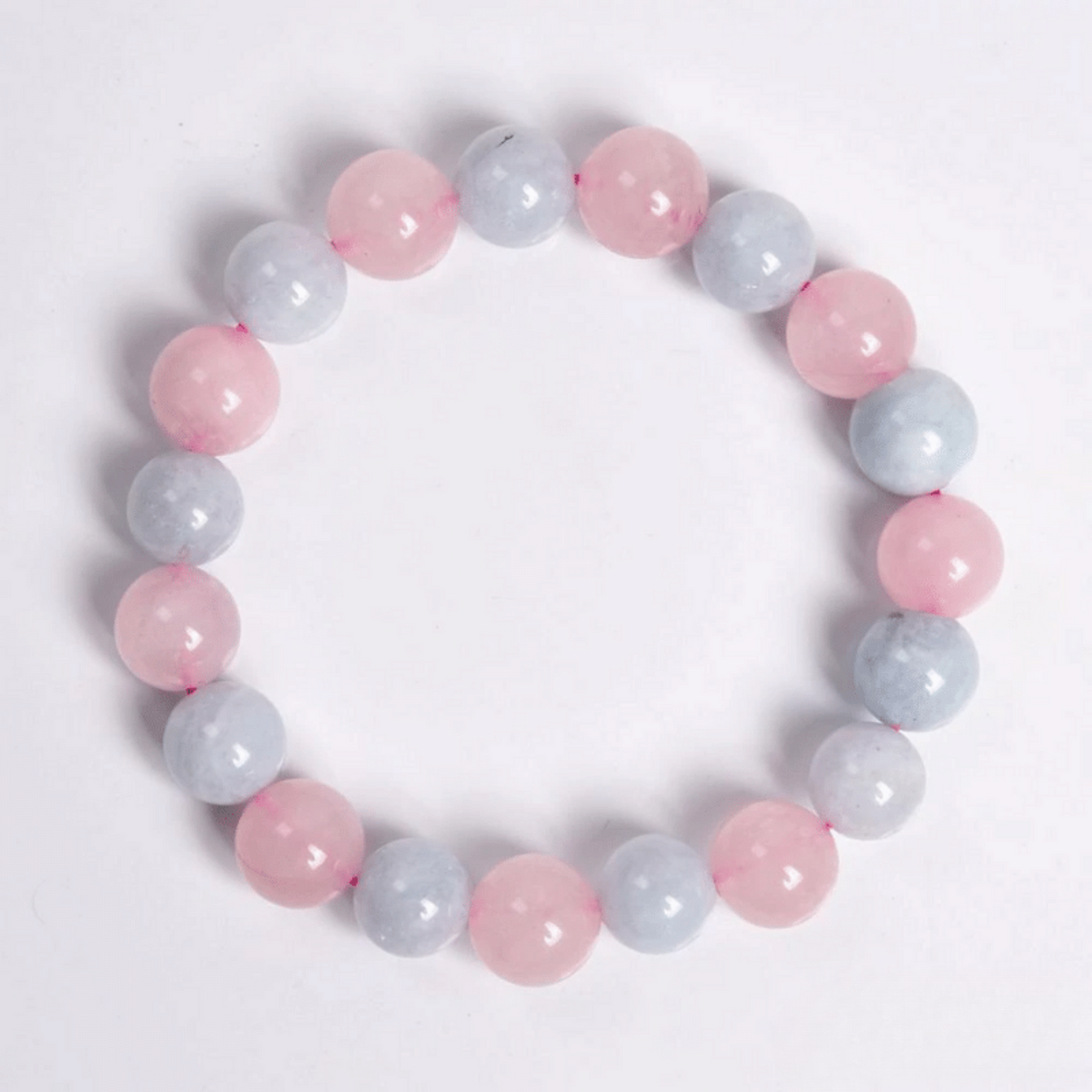 Bracelet en Quartz Rose et Aigue Marine