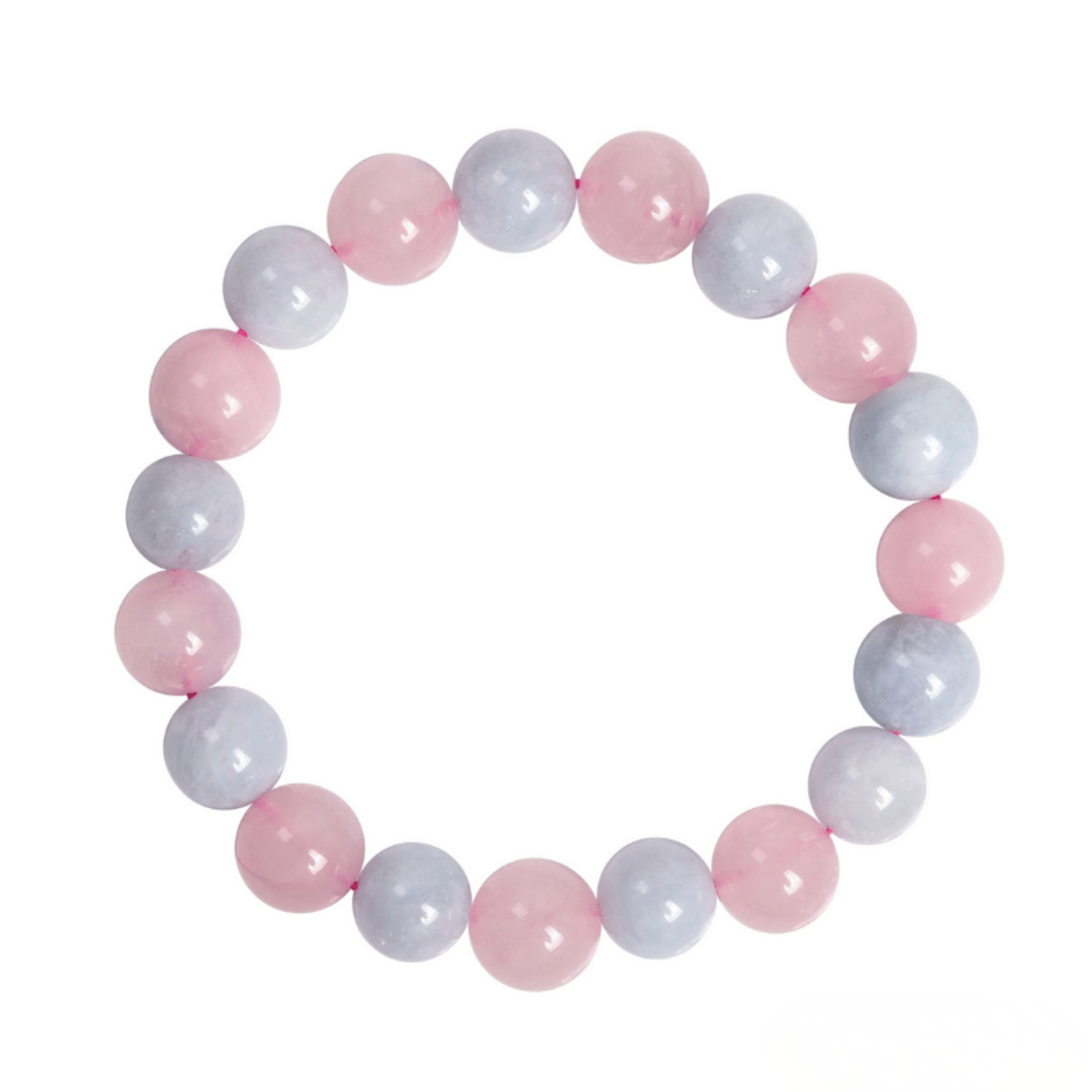 Bracelet en Quartz Rose et Aigue Marine