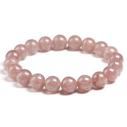 Bracelet en Quartz Rose Fraise