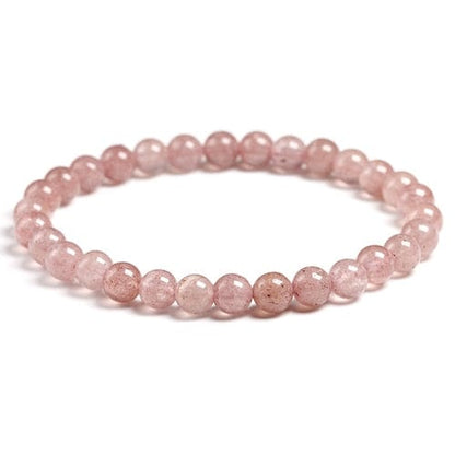 Bracelet en Quartz Rose Fraise