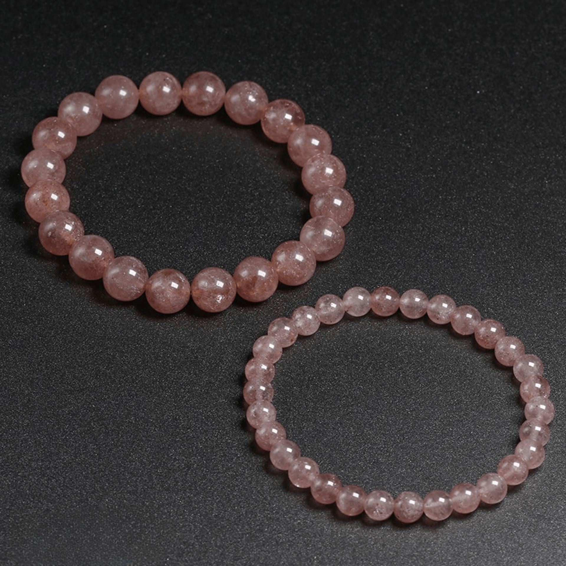 Bracelet en Quartz Rose Fraise