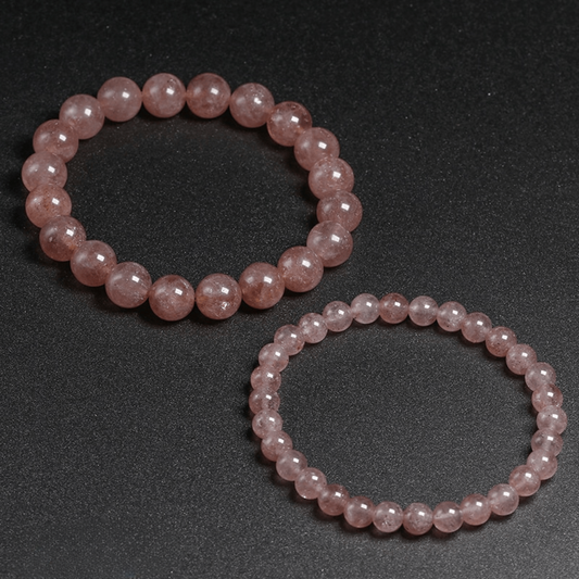 Bracelet en Quartz Rose Fraise
