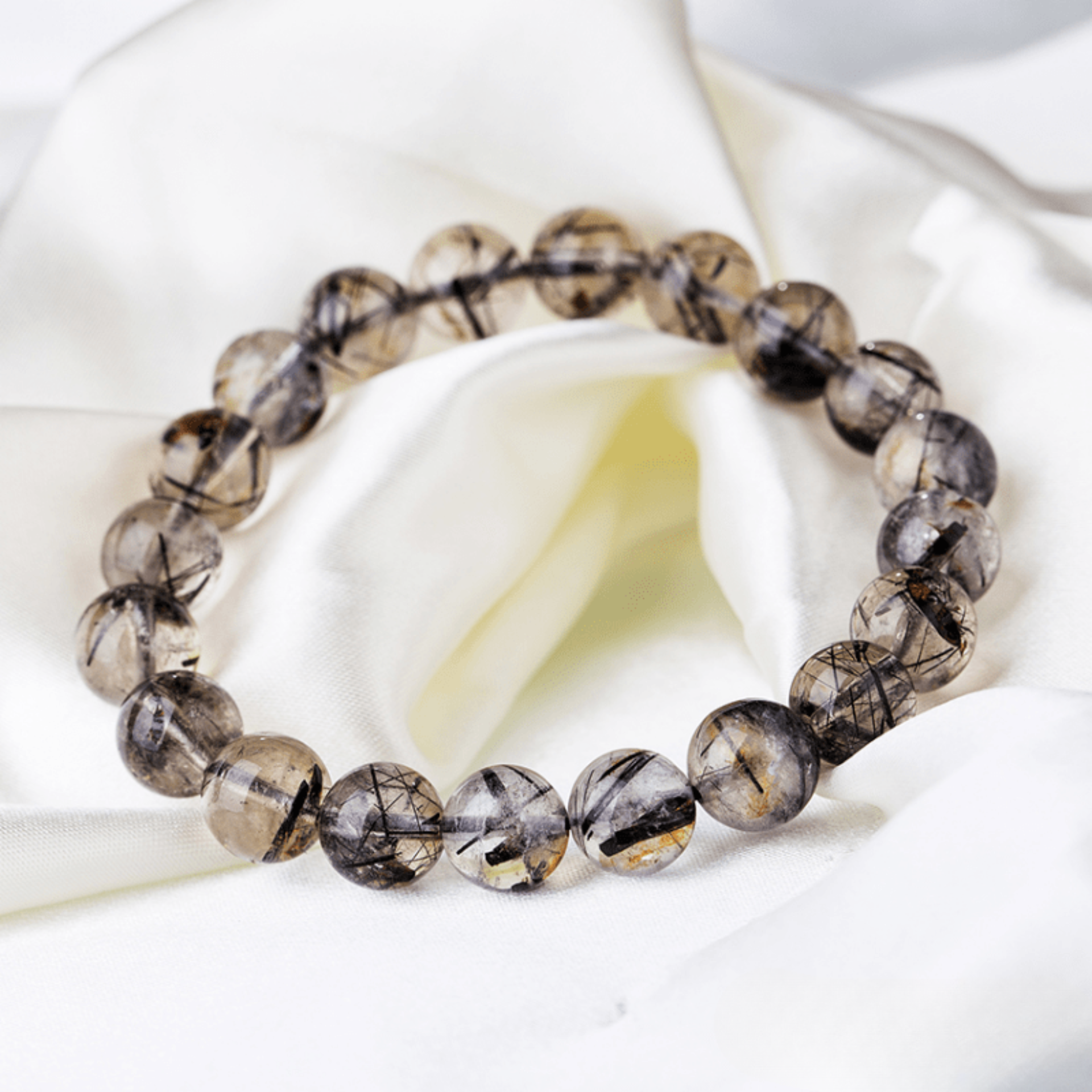 Bracelet en Quartz Rutile Noir