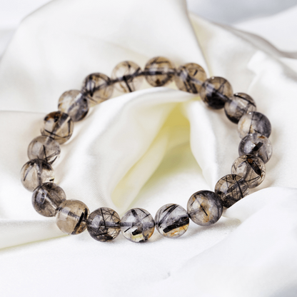 Bracelet en Quartz Rutile Noir