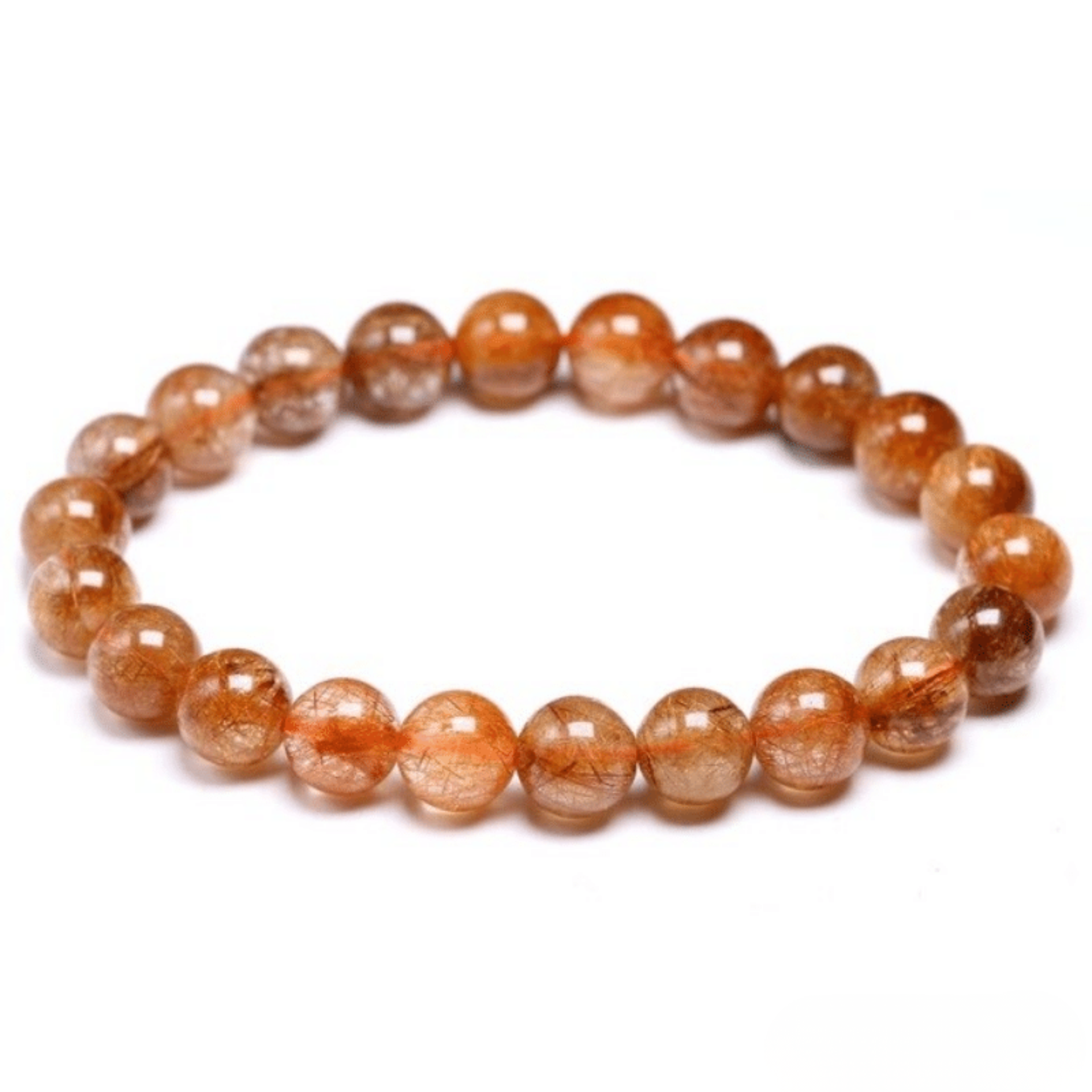 Bracelet en Quartz Rutile Orange Qualité AAA+