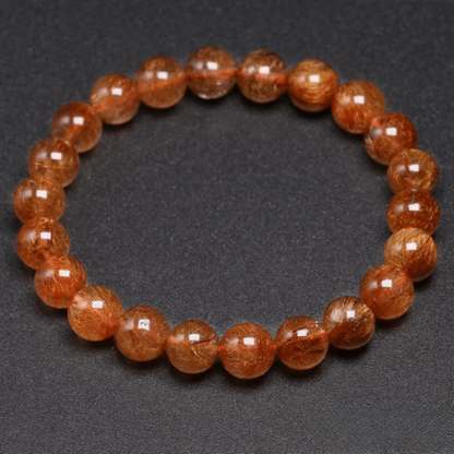 Bracelet en Quartz Rutile Orange Qualité AAA+