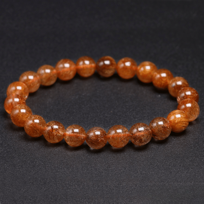 Bracelet en Quartz Rutile Orange Qualité AAA+