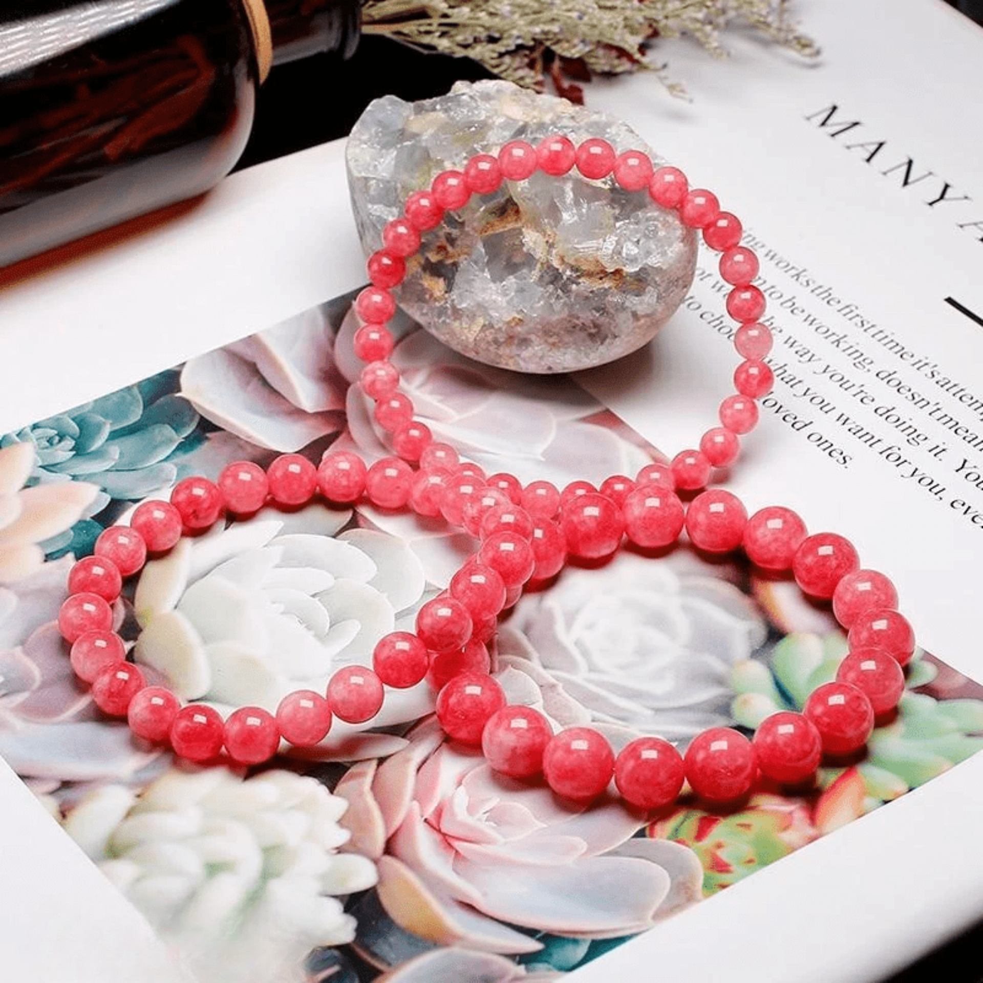 Bracelet en Rhodochrosite Qualité AAA+