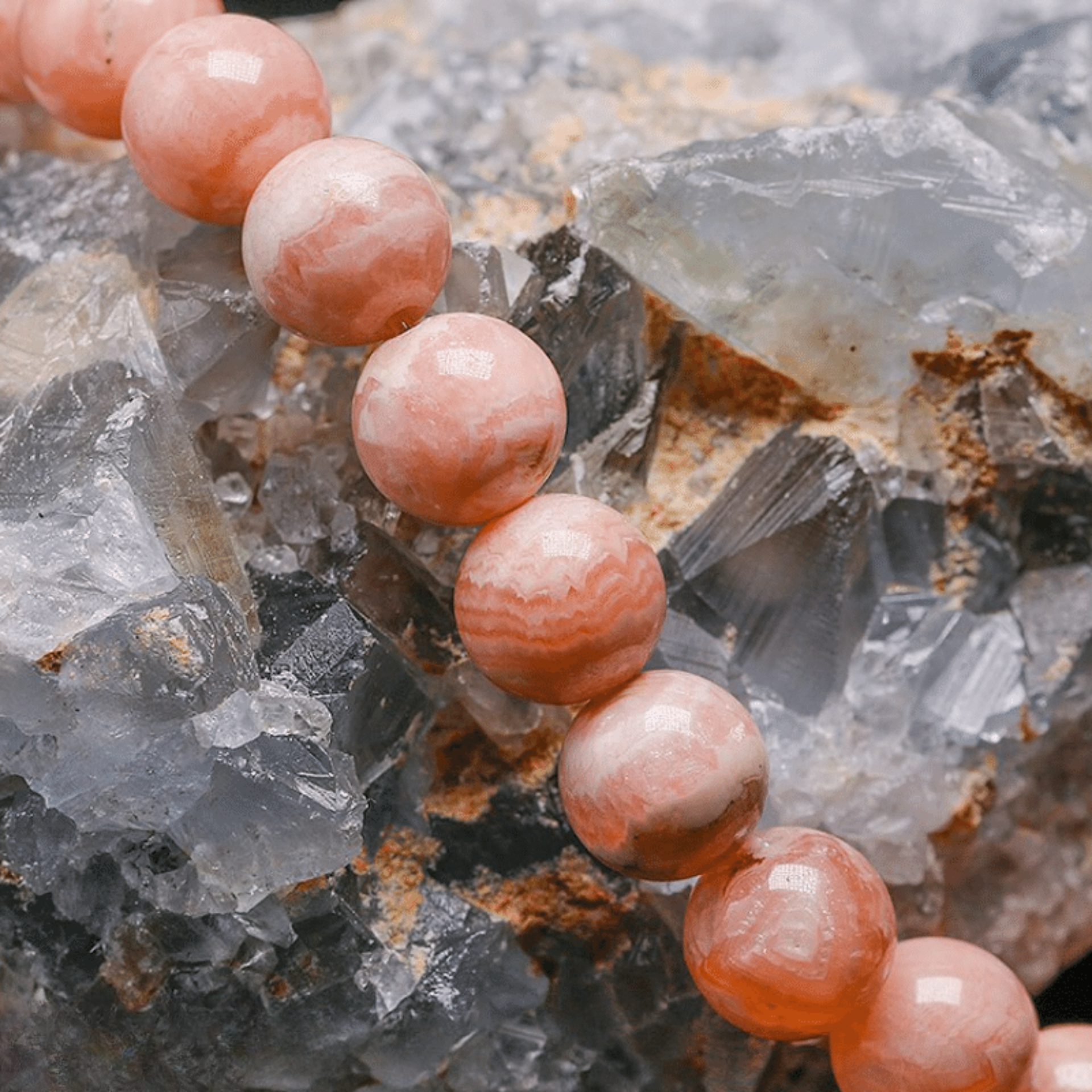 Bracelet en Rhodochrosite Véritable Qualité AAA+