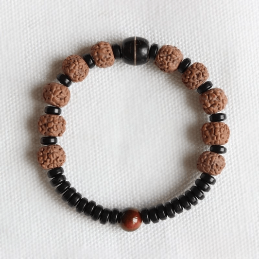 Bracelet en Rudraksha de l'Himalaya