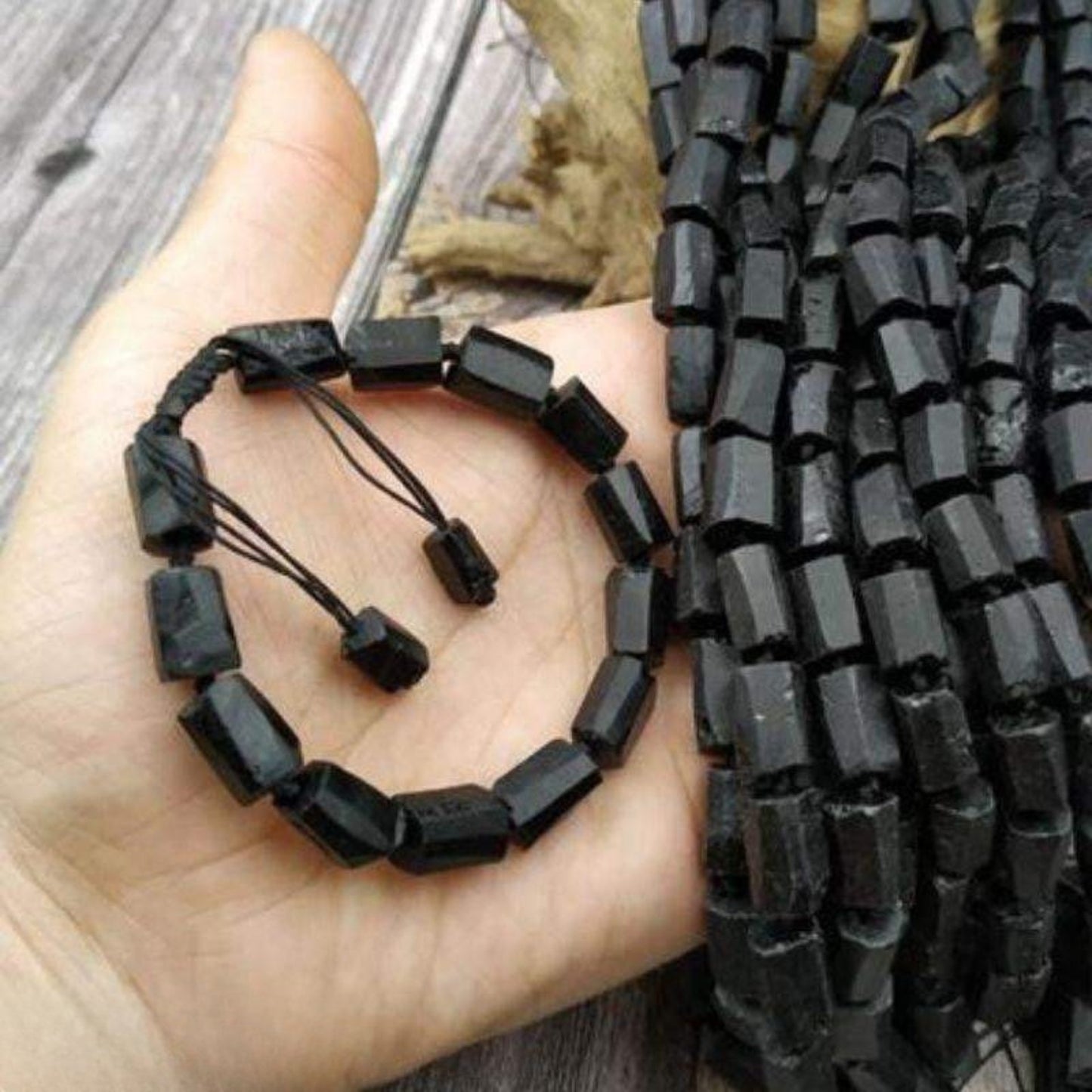 Raw Black Tourmaline Bracelet