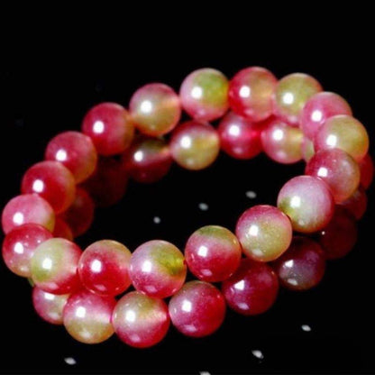 Bracelet en Tourmaline Pastèque (Melon d'Eau)