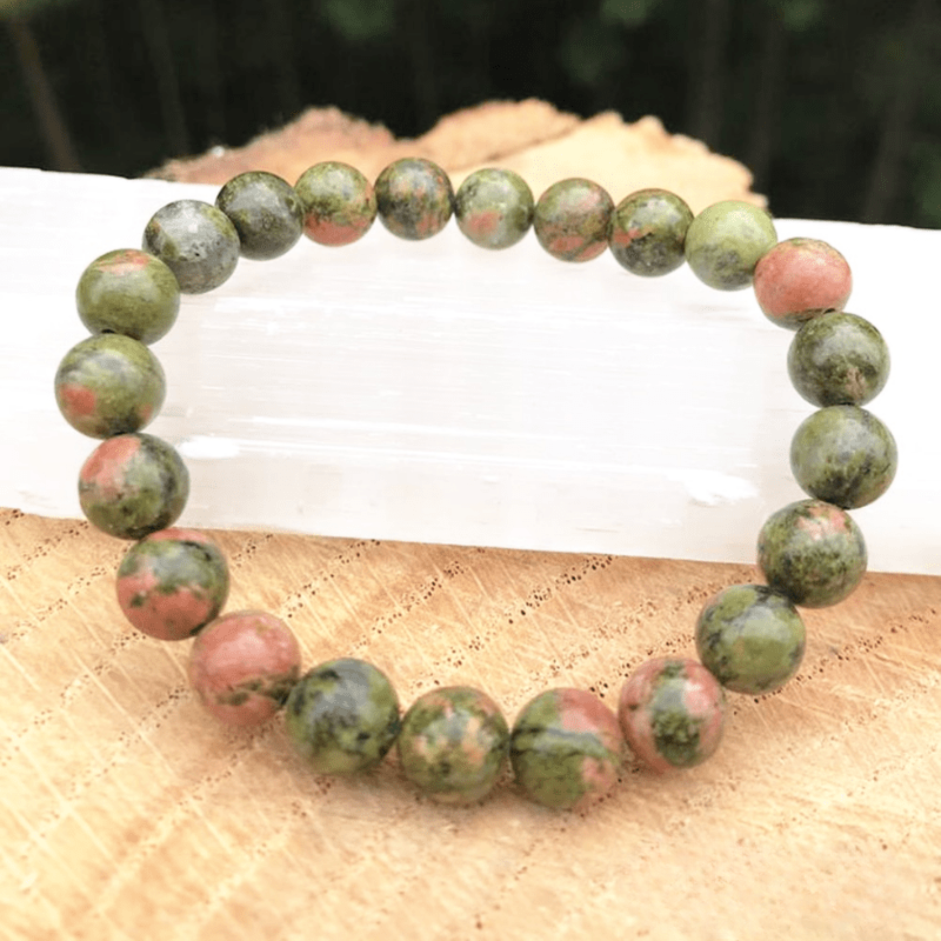 Bracelet en Unakite