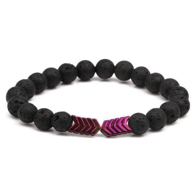 Bracelet Flèche en Pierre de Lave