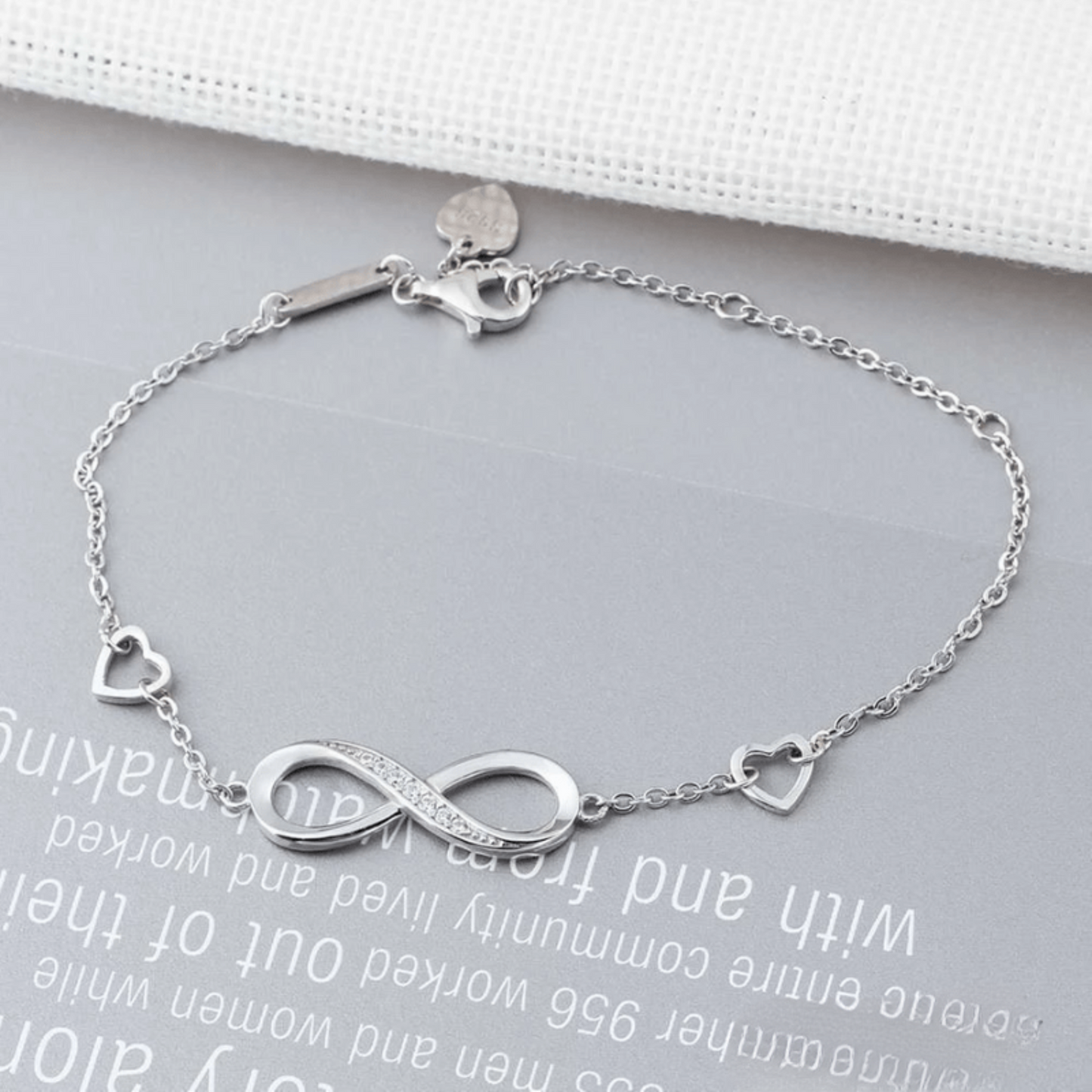 Silver infinity bracelet