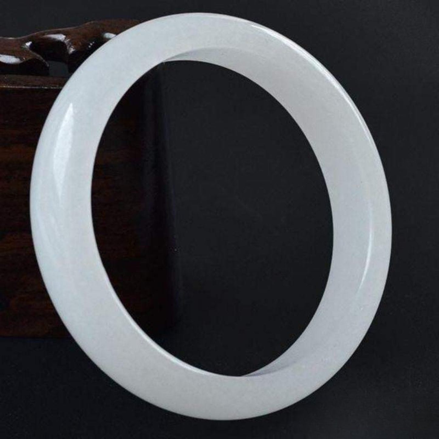 White Jade Bangle Bracelet