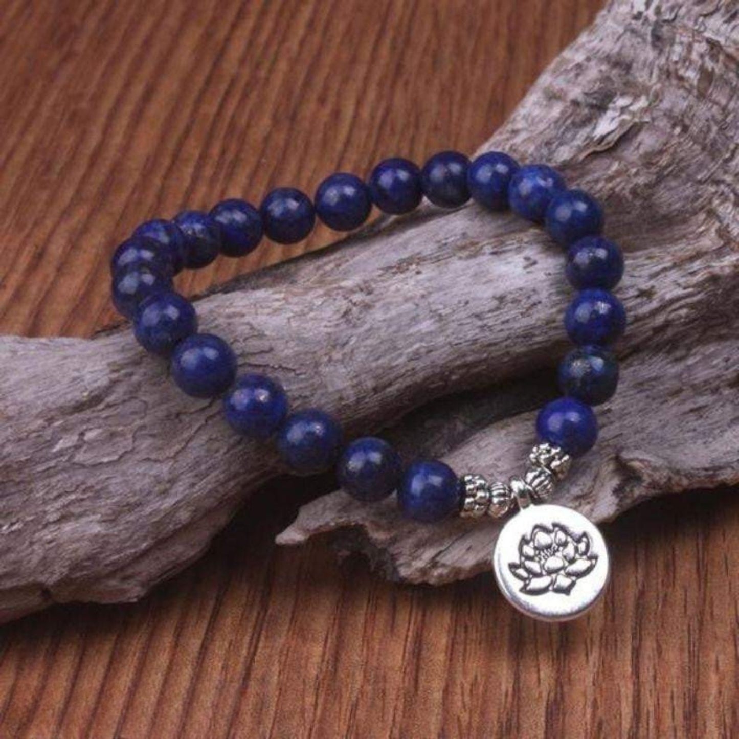 Lapis Lazuli Lotus Bracelet