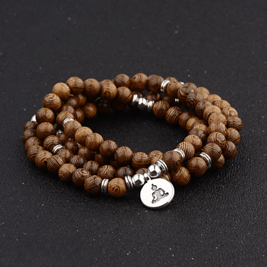 Bracelet Mala 108 Perles en Bois