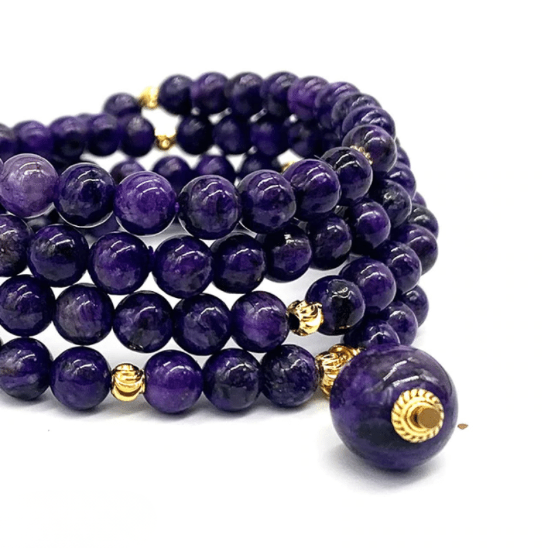 Bracelet Mala 108 Perles en Charoïte