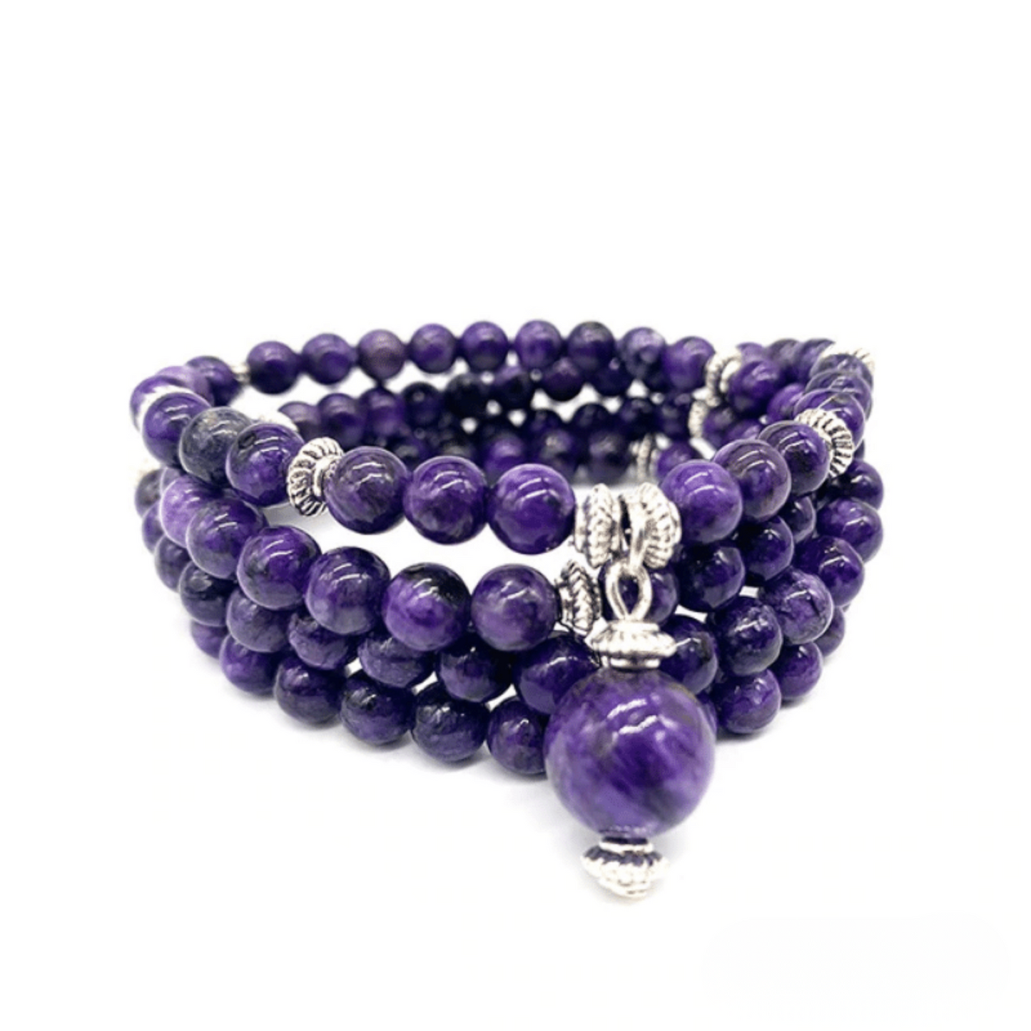 Bracelet Mala 108 Perles en Charoïte