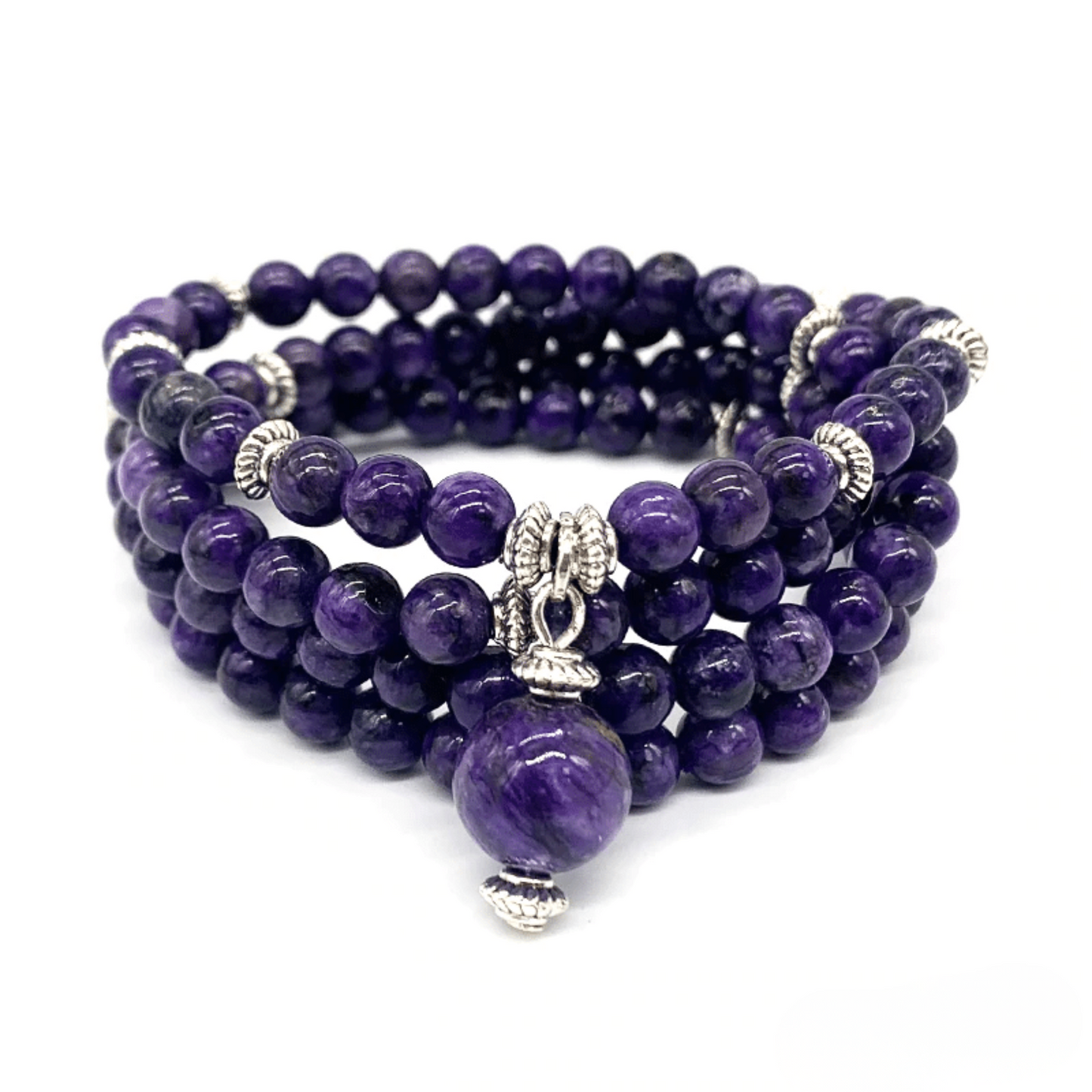 Bracelet Mala 108 Perles en Charoïte