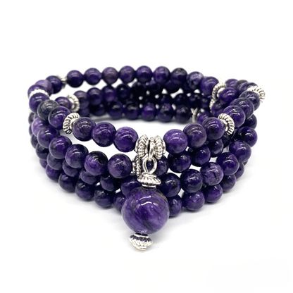 Bracelet Mala 108 Perles en Charoïte