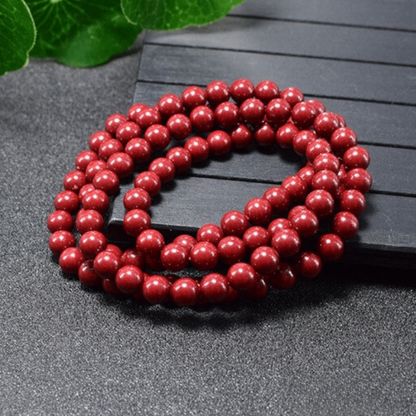 Bracelet Mala 108 Perles en Cinabre