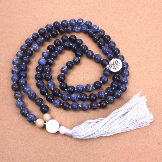 Bracelet Mala 108 Perles en Sodalite