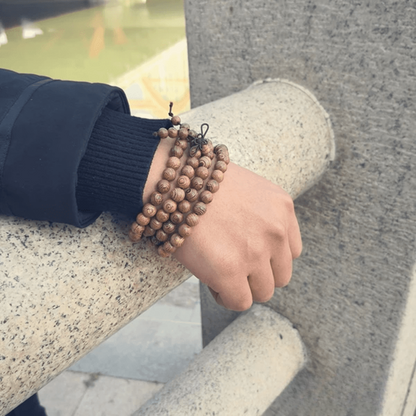 Bracelet Mala Bouddhiste Tibétain en Bois