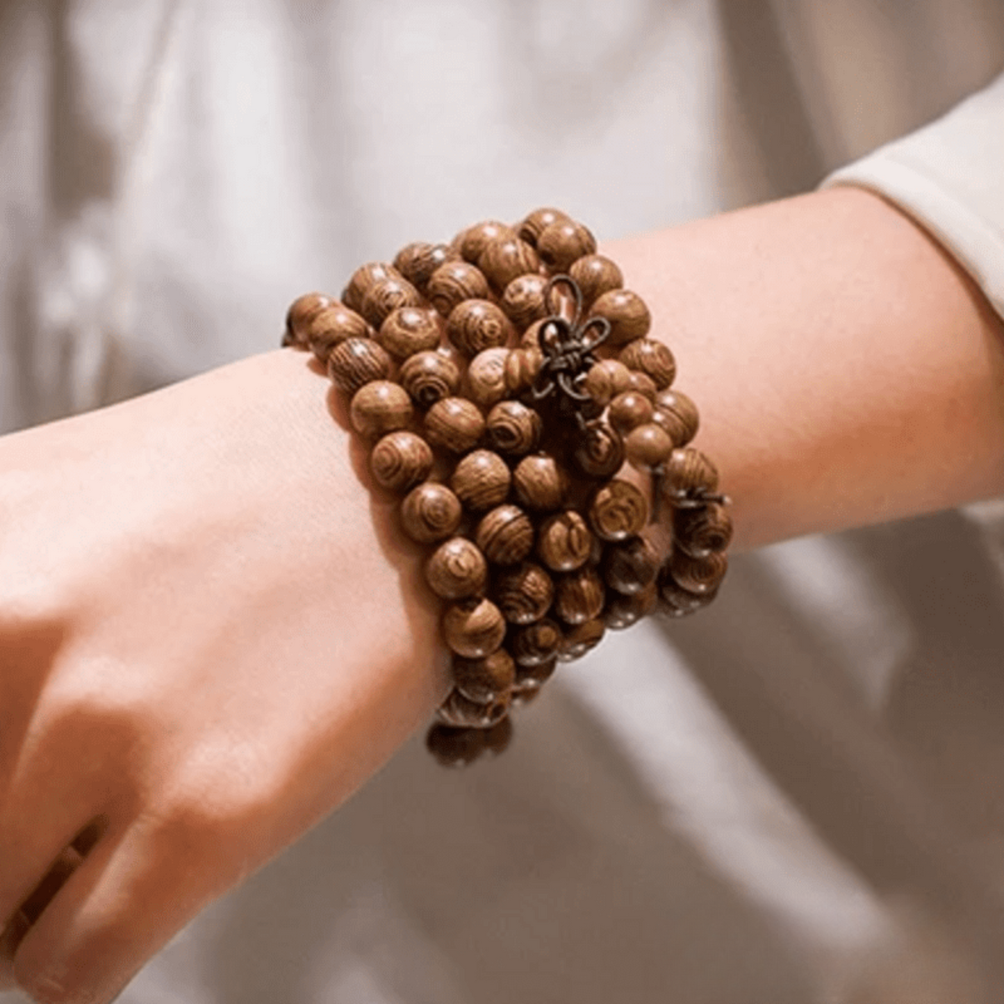 Bracelet Mala Bouddhiste Tibétain en Bois