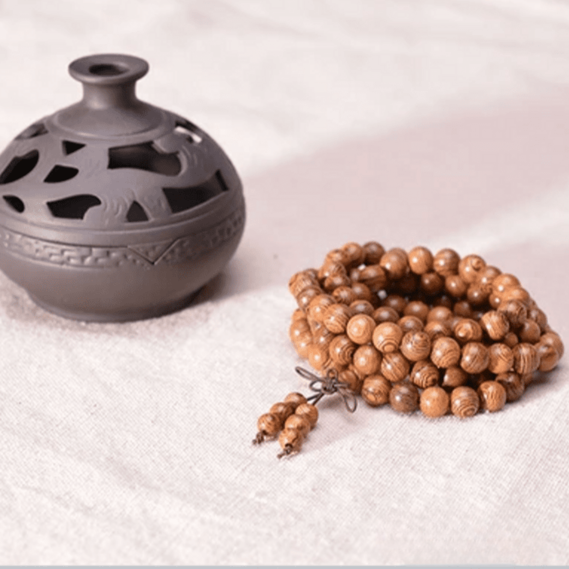 Bracelet Mala Bouddhiste Tibétain en Bois