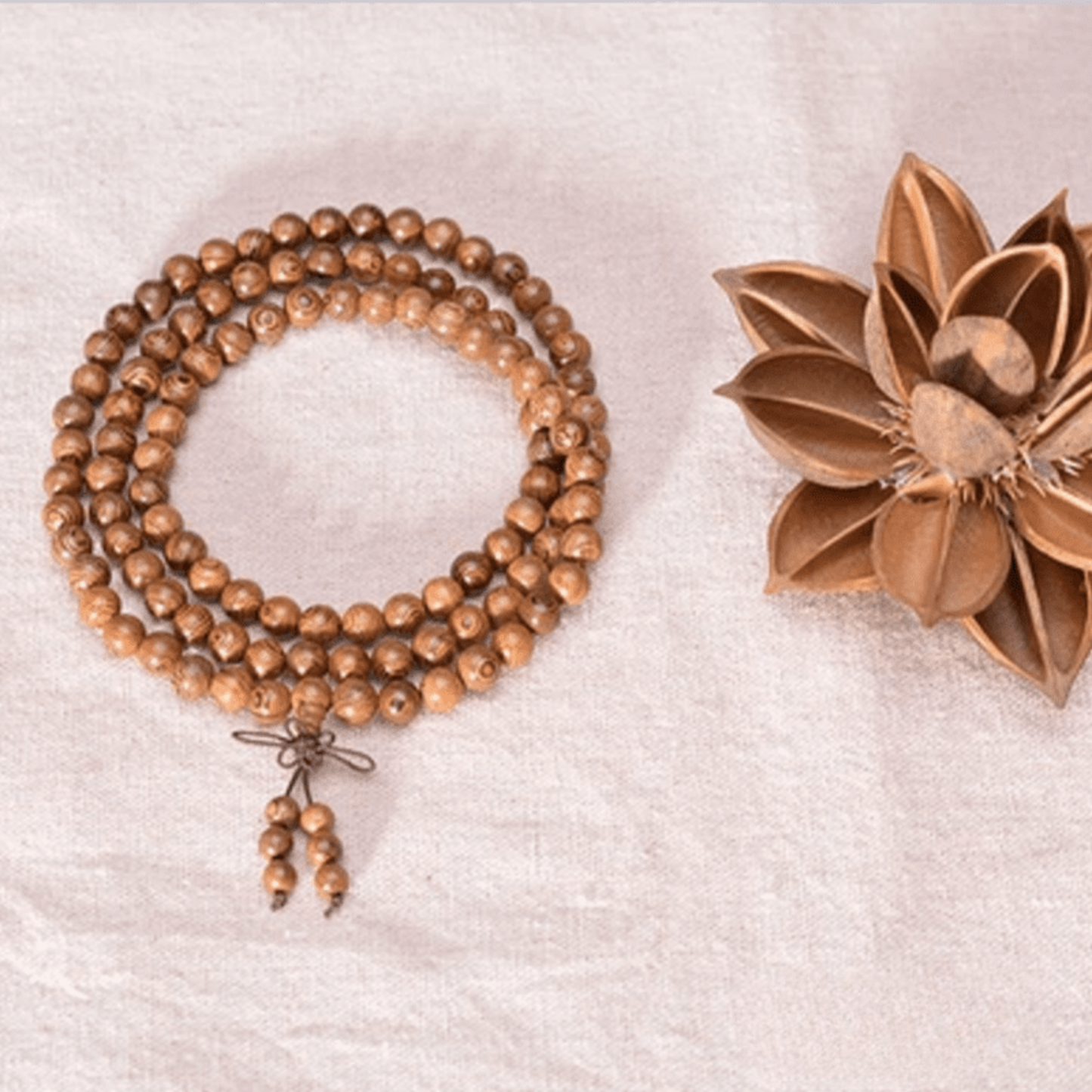 Bracelet Mala Bouddhiste Tibétain en Bois